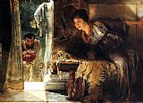 Sir Lawrence Alma-Tadema - Welcome Footsteps painting
